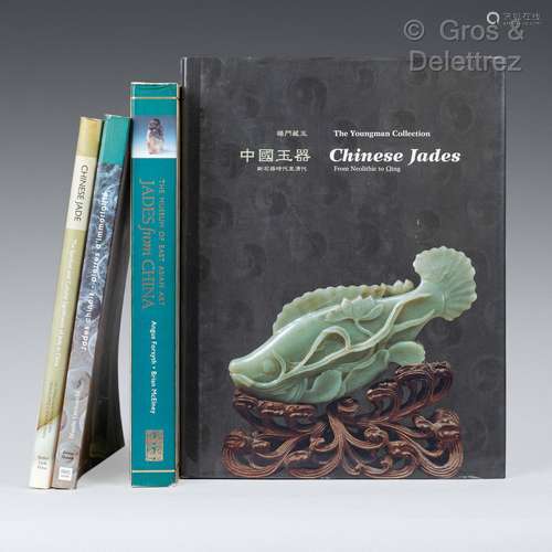 Lot de quatre livres d’art chinois autour du jade  Robert P....