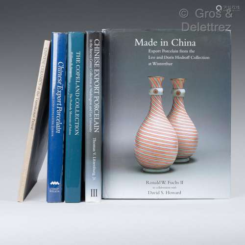 Lot de cinq livres d’art chinois autour de la porcelaine d’e...