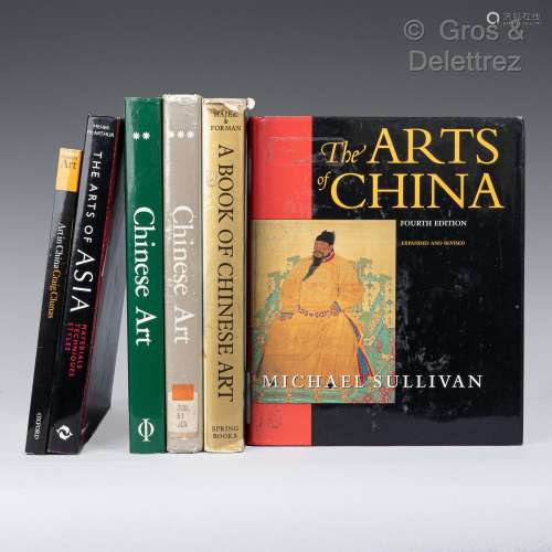 Lot de six livres sur l’art chinois en anglais  Michael SULL...