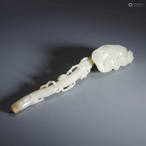 White Jade Lingzhi-Form Ruyi Scepter