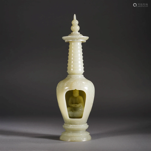 White Jade Pagoda And Shakyamuni