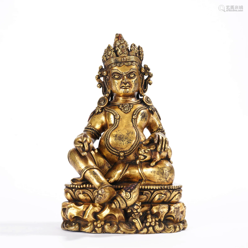 Gilt-Bronze Figure Of Vaisravana