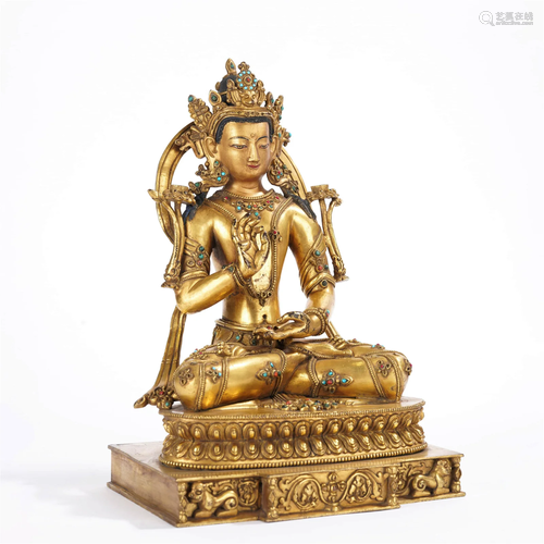 Gilt-Bronze Figure Of Shakyamuni