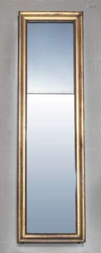 Grand miroir rectangulaire en bois doré 170,5 x 48,5 cm