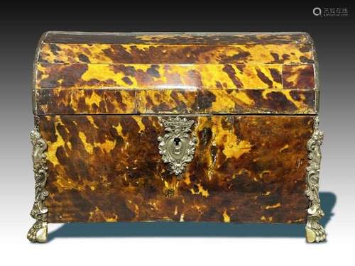 An Colonial Dutch Possibly Bavarian Tortoiseshell Casket, La...