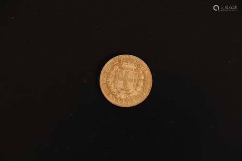 1 pièce de 20 Lires italienne 1858