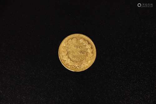 40 Fr or Louis Philippe I 1834 A. Poids : 12.8 gr