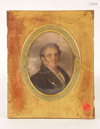 Paul GOMIEN (1799-1846) "Portrait d'homme de qualit...
