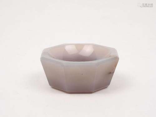 IMPERIAL PERIOD ROMAN OCTAGONAL AGATE MORTAR, 1ST CENTURY AD...