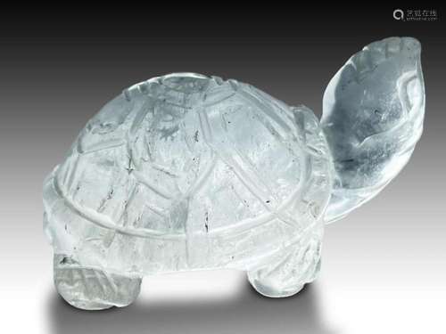 A ROCK CRYSTAL TURTLE, Probably later Roman