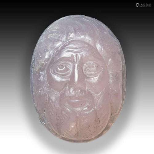 Amethyst Cameo Depicting Zeus, Roman Period Or Later