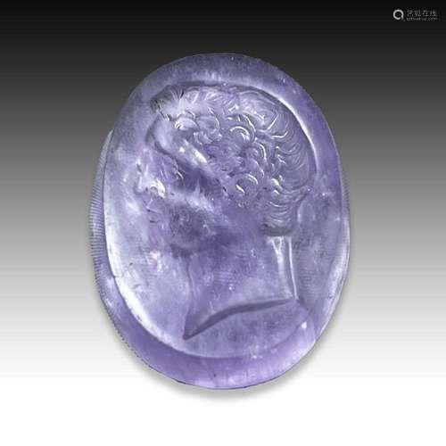 A GREEK AMETHYST RING STONE HELLENISTIC PERIOD, CIRCA 3RD CE...