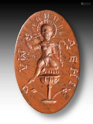 A GNOSTIC JASPER INTAGLIO, DEPICTING A FEMALE GODDESS