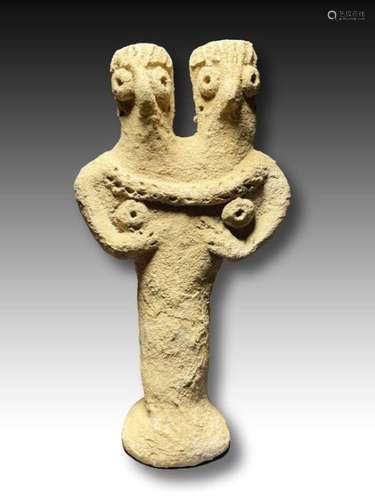 A Double Headed Syrian Terracotta Idol Circa 3rd- Early 2nd ...