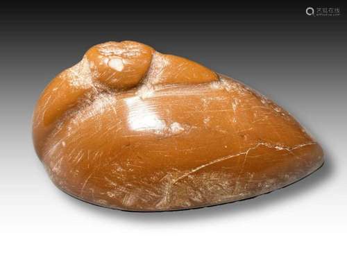 A MESOPOTAMIAN JASPER DUCK WEIGHT CIRCA 1500 B.C.