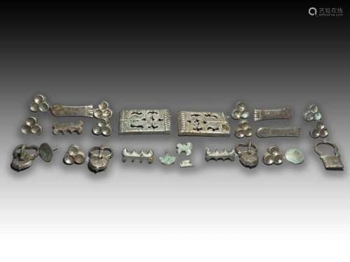 Assortment Of Horse Strap Pieces, Eastern Turkic Khaganate, ...