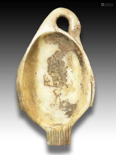 RARE EGYPTIAN WESTERN ASIATIC ALABASTER COSMETIC DISH