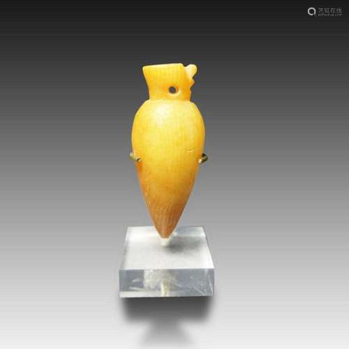 EGYPTIAN ALABASTER COSMETIC BOTTLE, NEW KINGDOM PERIOD