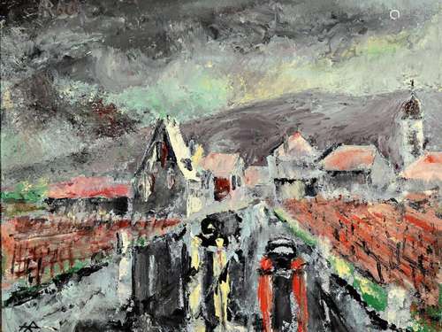 Heinz Reiss, 1923-2012 Haßloch, Thunderstorm evening in