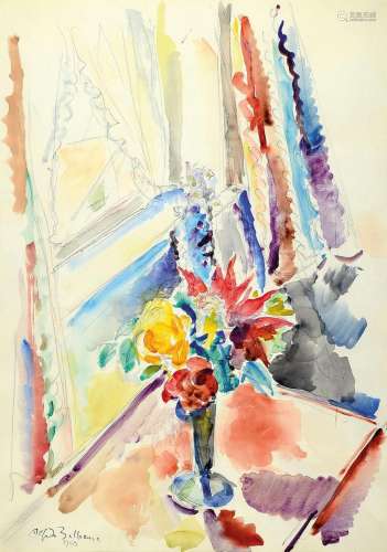 Alfredo Beltrame, 1901-1996, flowers at the window
