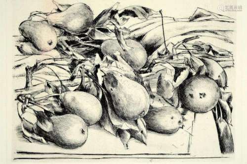 Werner Brand, born 1933 Löbau, pears, watercolor
