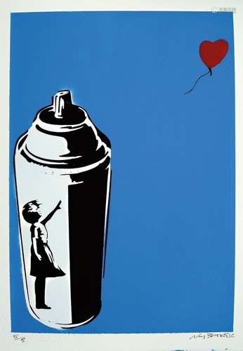 By Not Banksy, #'Balloon Girl#', spray technique/