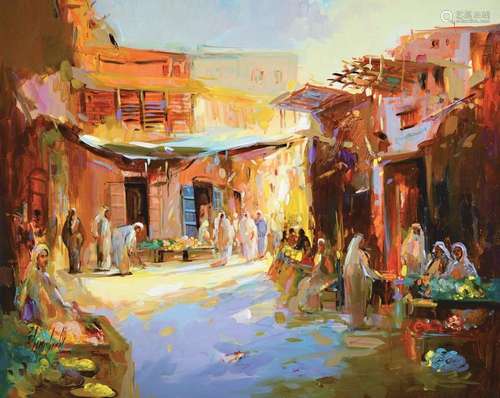 Abbas Al-Mosawi, born 1952, souk