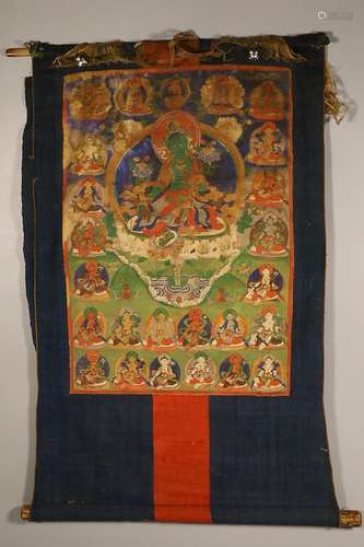 THANGKA DEPICTING 'TARA'