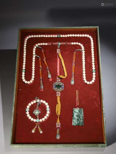 CHINESE PEARL MANDARIN COURT NECKLACE, 18-COUNTS ROSARY AND ...