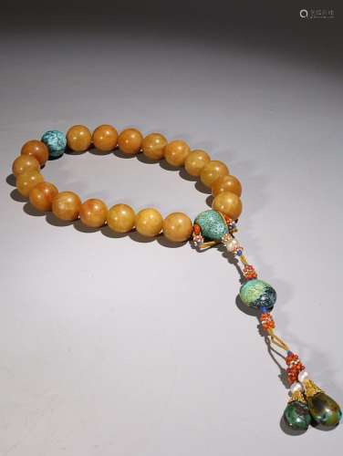 CHINESE SHOUSHAN TIANHUANG STONE 18-COUNTS ROSARY
