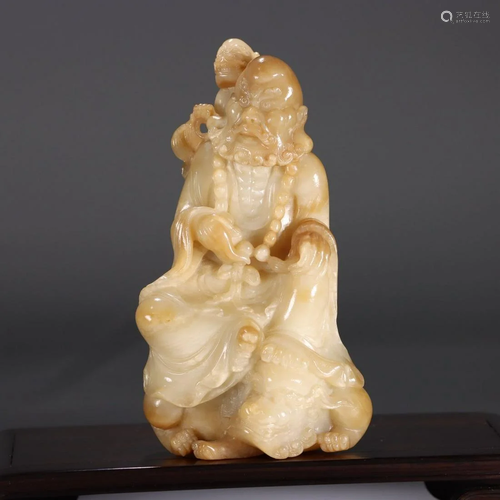 Qing Dynasty - Hetian Jade Arhat Decorative Ornament