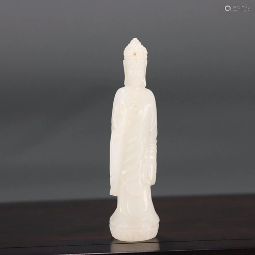 Hetian Jade Gautama Standing Figure