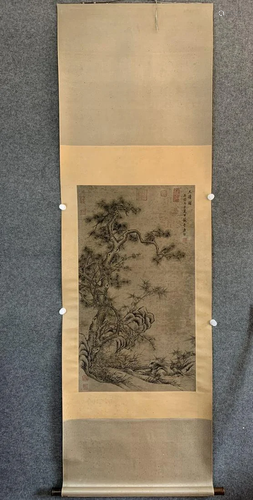 Ming Dynasty - Silk Hanging Scroll Painting