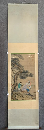 Tang Dynasty - Silk Hanging Scroll Painting ã€‚