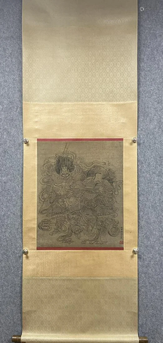 Gu Kaizhi Silk Hanging Scroll Painting .