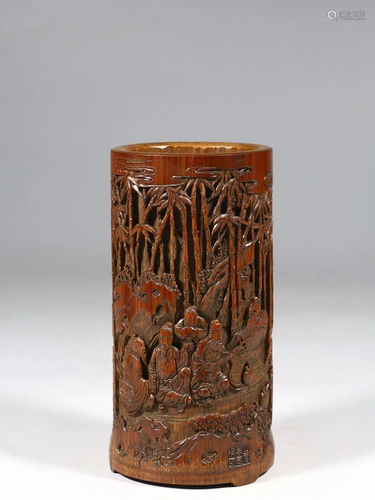 Qing Dynasty - Bamboo Brush Pot