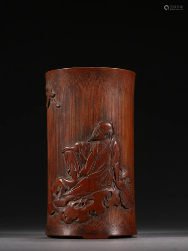 Bamboo Carved Character Story Brush Pot