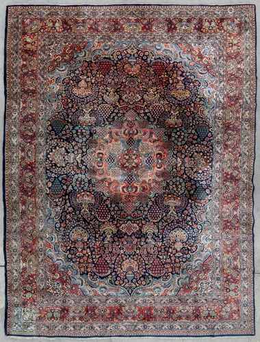 An Oriental hand-made carpet, Kashmar. (370 x 284 cm)