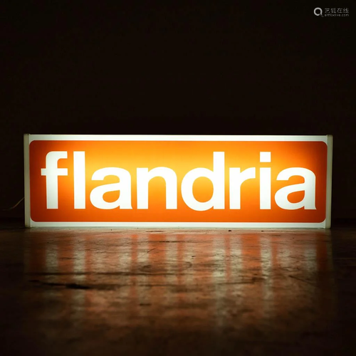 A vintage advertising sign for 'Flandria' bicylces...