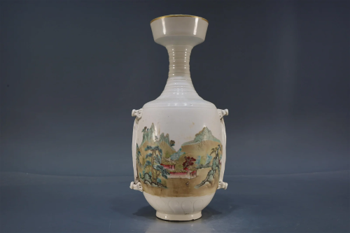 A Dingyao Famille-Rose Vase
