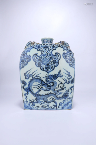 A Blue And White Dragon' Pot