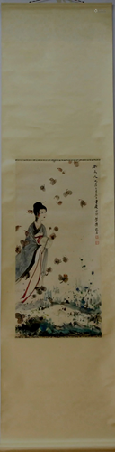 A Chinese Ink Painting Hanging Scroll By Fu Baoshi