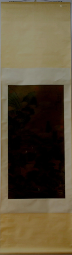 A Chinese Ink Painting Hanging Scroll By Lan Ying