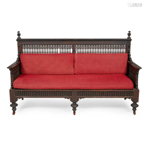 MANNER OF LIBERTY & CO., LONDON ANGLO-MORESQUE SETTEE, C...
