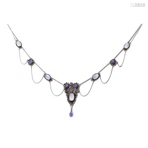 MARY THEW (1876-1953) ARTS & CRAFTS NECKLACE, CIRCA 1918