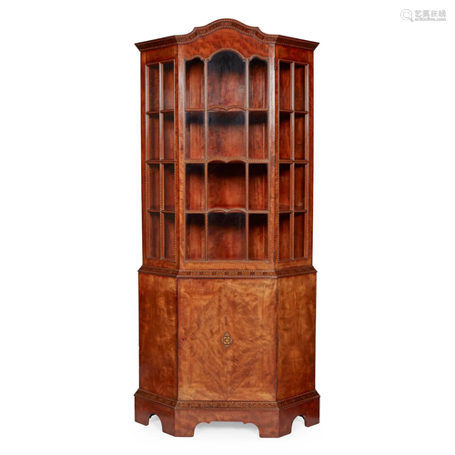 ERNEST GIMSON (1864-1919) ARTS & CRAFTS CHINA CABINET, C...