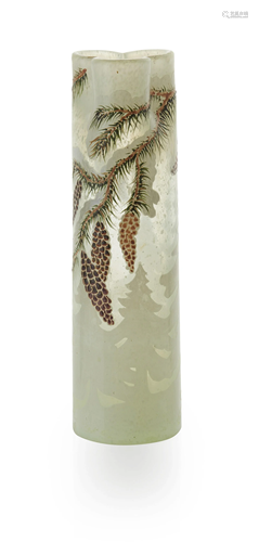 EMILE GALLÉ (1846-1904) 'PAYSAGE DE NEIGE' VASE, C...