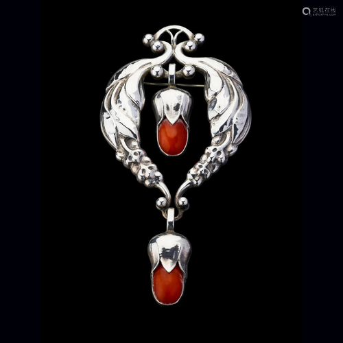 GEORG JENSEN (1866-1935) BROOCH NO. 51, CIRCA 1925