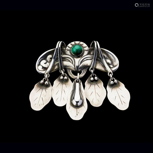 GEORG JENSEN (1866-1935) BROOCH NO. 14, CIRCA 1906