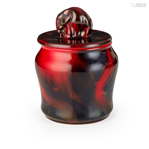 ROYAL DOULTON 'SUNG' JAR & COVER, CIRCA 1930